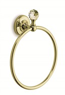 טבעת למגבת בשילוב עיטור סברובסקי בגימור זהב